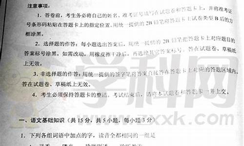 湖北高考语文试卷答案解析_湖北省高考语文答案