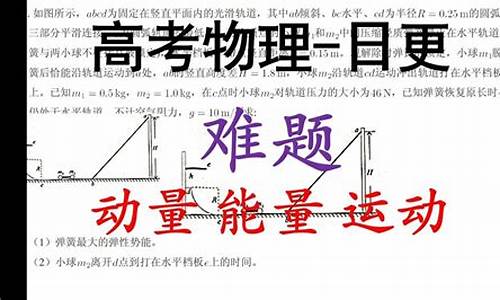 动量高考题全国卷_高考动量难题