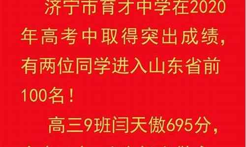 济宁高考状元2016,济宁高考状元赵某轩是哪里人